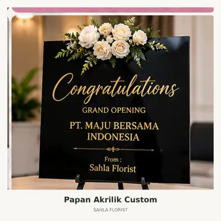 Papan Bunga Akrilik Kebumen